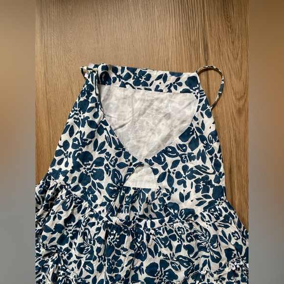 Cara Cara Blue and White Floral Harbour Island Midi Length Dress - Picture 5 of 6